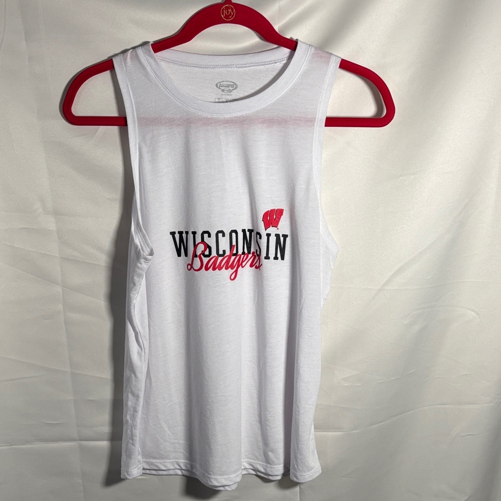 Wisconsin Badgers White Tank Top SZ L